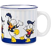Silver Buffalo Disney Donald Duck Featuring Huey, Dewey, and Louie Ceramic Camper Mug, 20 Ounces
