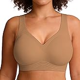 Soft Intention Jelly Wireless Bra Seamless Push Up Full Coverage Supportive Everyday Sport T-Shirt Bra Regular & Plus Size
