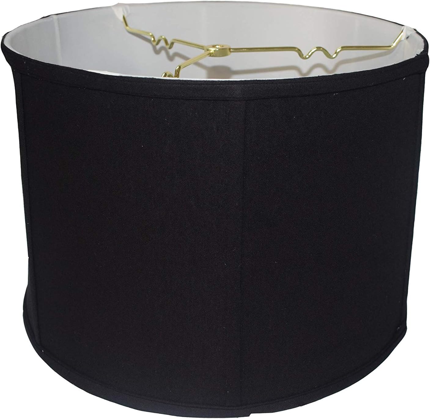 16" Black Drum Linen lamp Shade