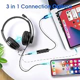 Venker EL USB Headset with Microphone, 40mm Driver, Noise Cancelling view 4
