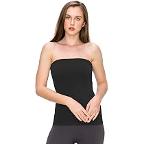Kurve Women's Strapless Tube Top - Long Length Seamless Bandeau ...