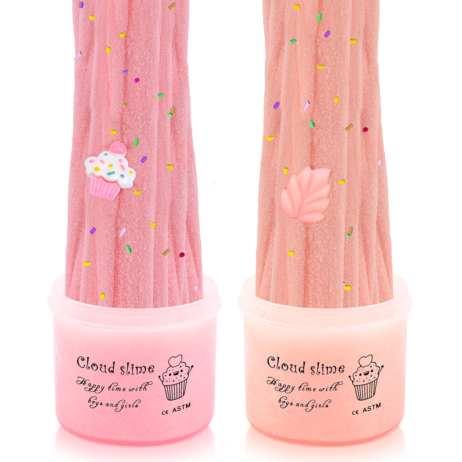 12 Pack Cloud Making Slime Kit, with Rainbow Cake Watermelon Grapes Butter Slimes Charms, Slime for Girls and Boys, Stress Relief Toy for Kids Education, Party Favor, Gift and Birthday