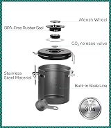 Coffee Gator Airtight Canister 900 mL Stainless Steel with Date Tracker view 4