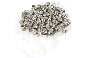 aqxreight 50pcs Silver 5mm LED Holders Thread Mount for Panel Display - Secure LED Base Socket for Electronics Projects DIY L