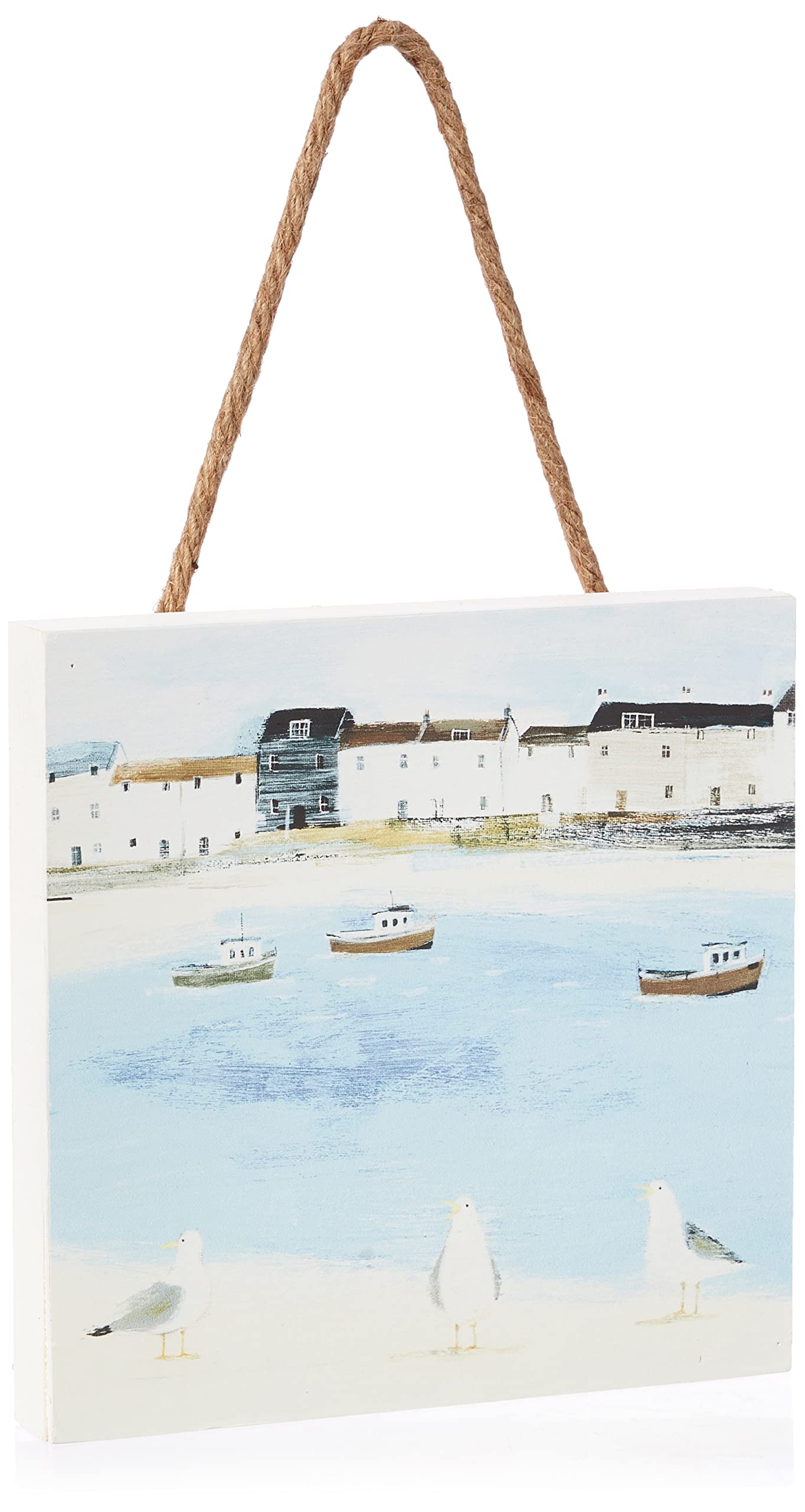 Hannah Cole Waiting for The Catch 20 x 20cm Wooden Wall Art, Multi Coloured