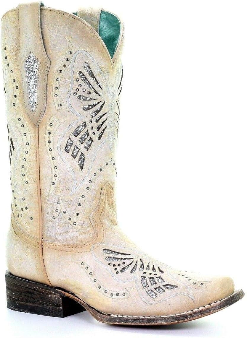 white square toe booties