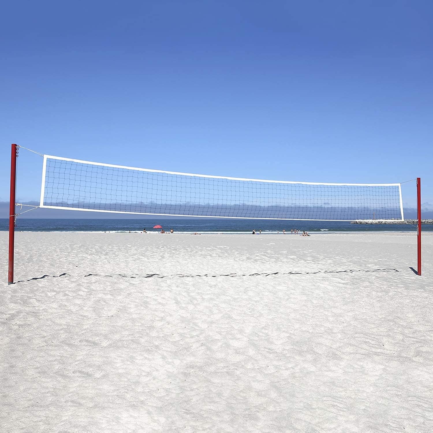 ZZICEN Backyard Volleyball Net Outdoor - Water Volleyball Net for Above Ground Pool, Beach Volleyball Net Regulation Size 32 x 3 inch for Adult Kids, Portable Four Square Volleyball Replacement Net : Sports & Outdoors