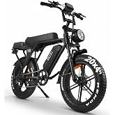 OUXI V8 Electric Bike for Adults, Fat Tire E Bike 40-80 Miles Long Range | 36/48V Removeable Battery (10.5/15/30Ah) E Bike, UL2849 Certified Street Legal E-Bike, Off-Road &amp; Commute E Dirt Bike