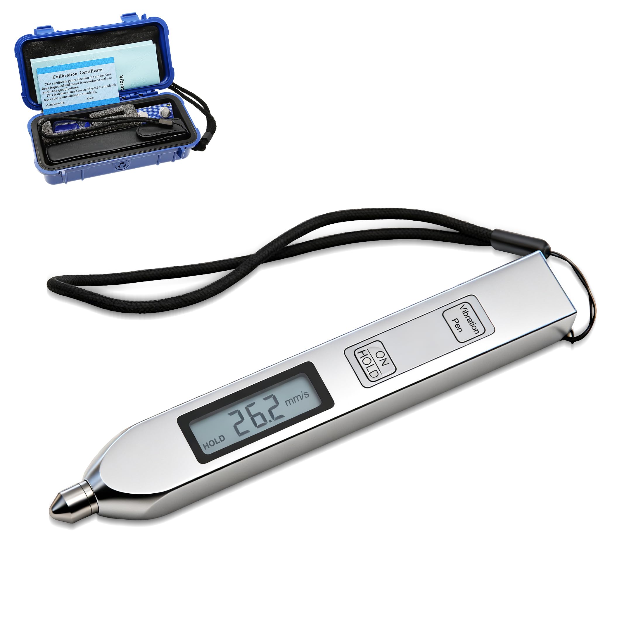 AMTAST Pen Type Vibration Tester Meter Digital Vibration Testing Equipment Vibrometer (Aluminum Alloy)