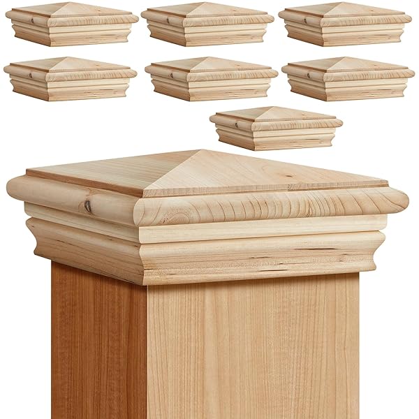 GEETERY 8 PCS 4 X 4 WOOD NEWEL...