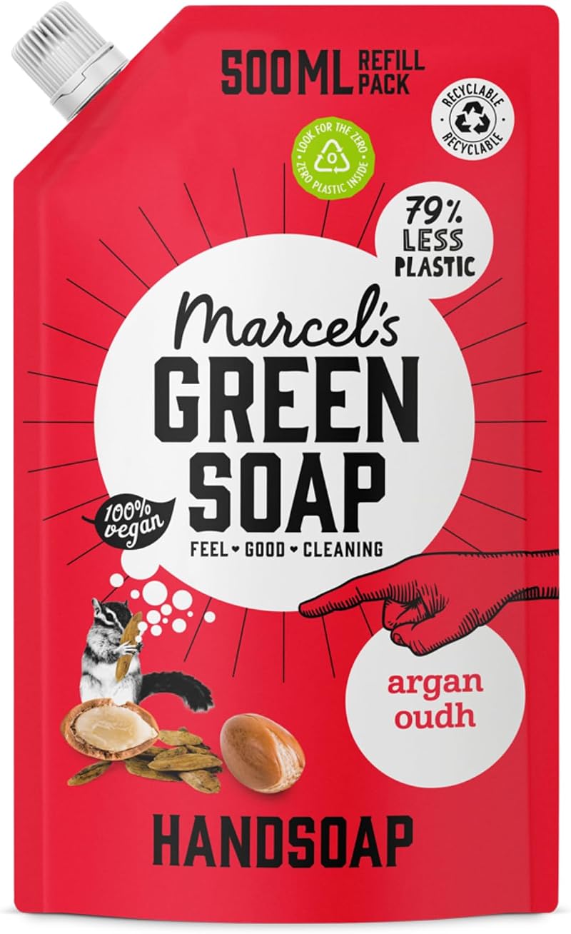 Marcel's Green Soap Hand Soap Refill Argan & Oudh 500 ml Vegan