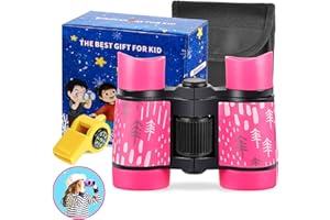ARTOMIDE Kid Binoculars High Resolution Best Gifts for 3-12 Years Boys Girls Optics Shockproof Mini Compact Binocuolar Toys Folding Small Telescope for Bird Watching Camping Outdoor Play