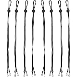 Teskyer 8 Pack - Adjustable Length Face Mask Lanyard - Handy & Convenient Safety Mask Holder & Hanger - Comfortable Around Th