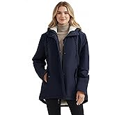 ELEZAY Women's Parka Jacket Hooded Stylish Winter Coats with Polar Fleece Lining Mid Length Warm Parka Coats Zipper Closure