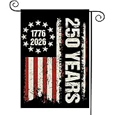 250 Years America Garden Flag, 250th Anniversary USA Patriotic Banner Double Sided with Stars and Stripes Design,1776-2026 Commemorative, 12x18 Inch