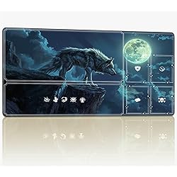 Tabletop Card Playmat with Magic Zones, 24 x 14