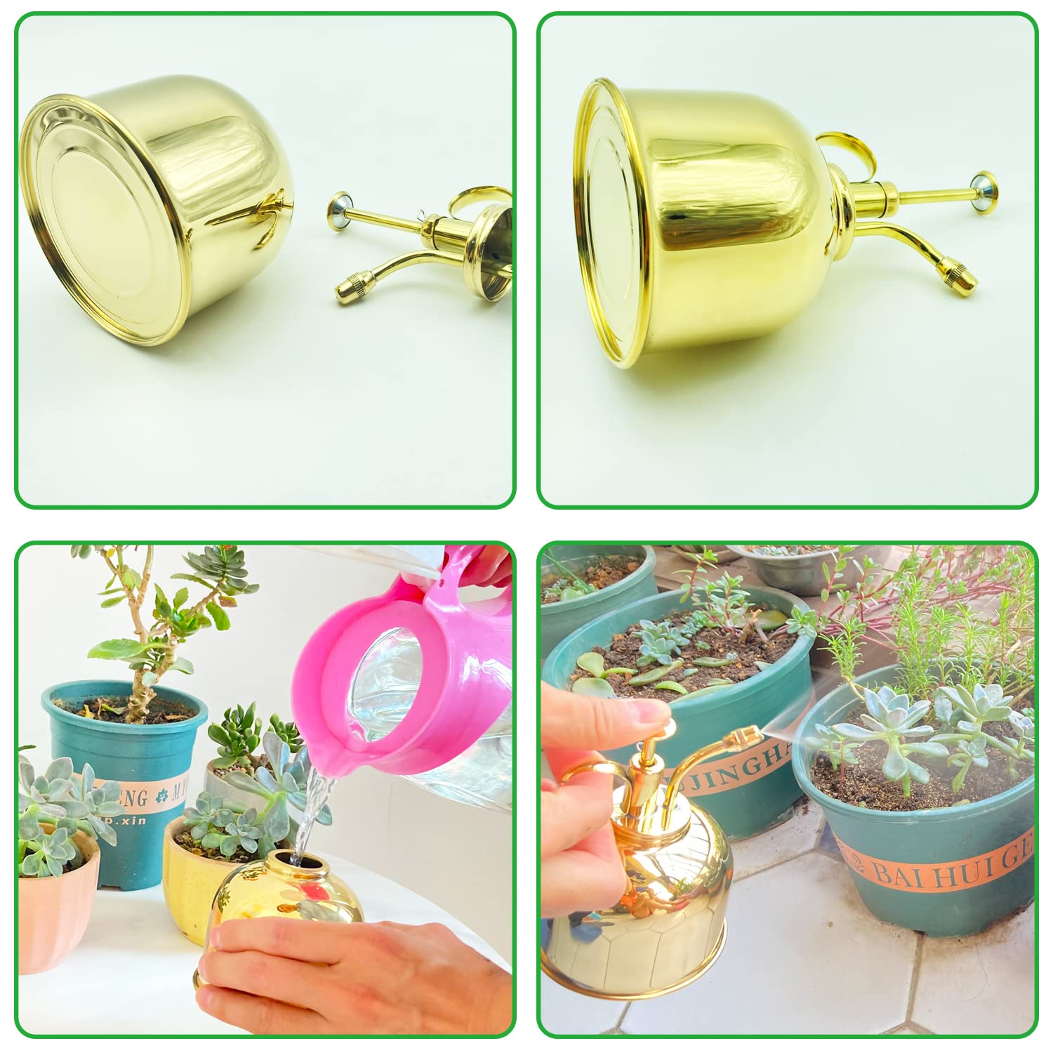 Brass Golden Spray Lianshi can Plant Spay Bottle Inner Flower Spray Mister 300ml/10.56 oz 1pcs/Lot