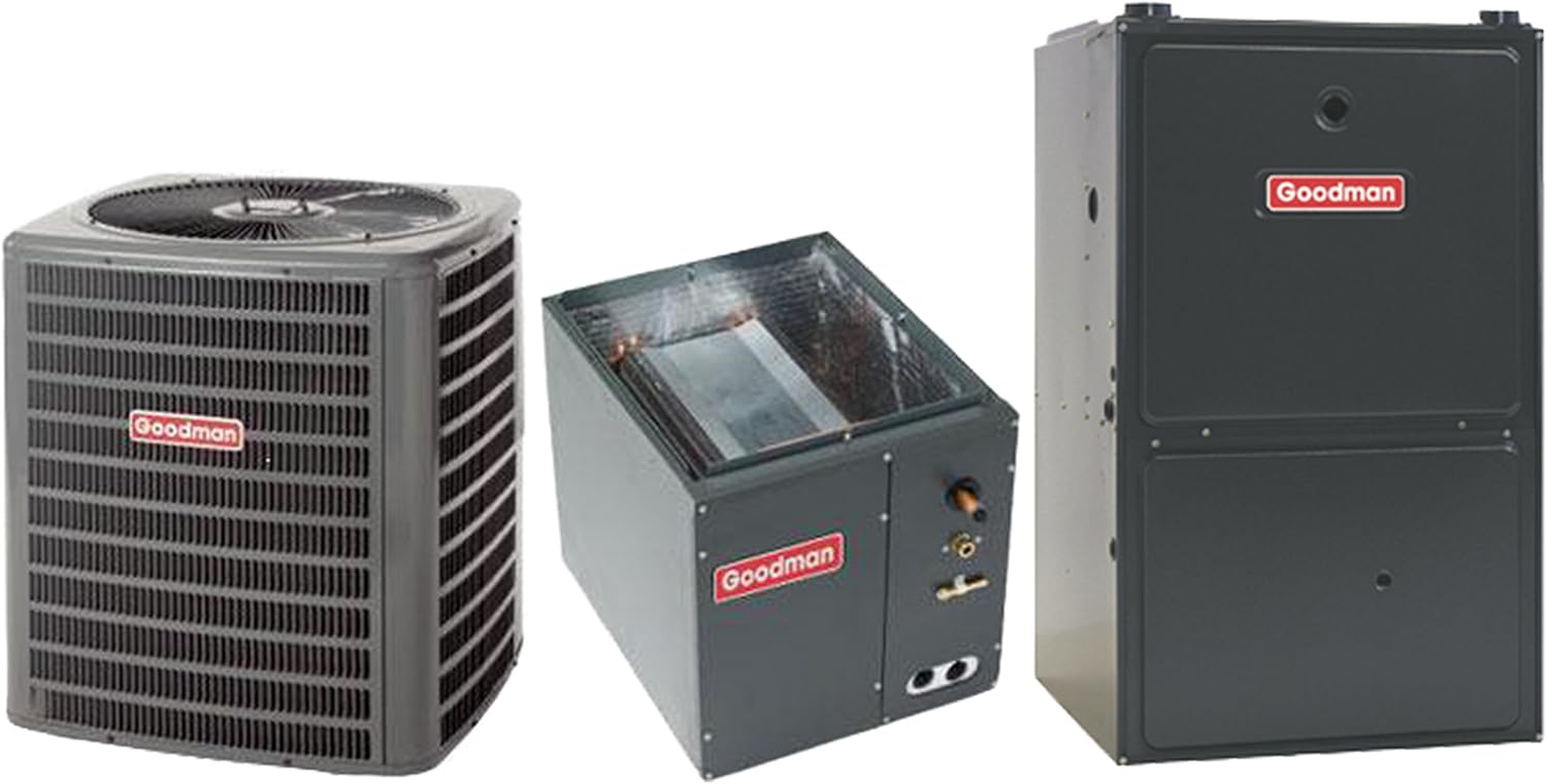 Goodman 2.5 Ton 14 SEER AC with 60 000 BTU 96 AFUE Downflow Gas Furnace
