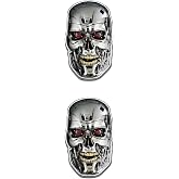 Elektroplate Officially Licensed 2 Mini Terminator Movie OEM Chrome Emblems for Motorcycles, Watercrafts, and Decorations | Universal Fit at 1.6