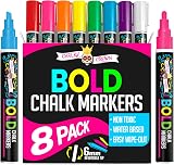 Chalky Crown Liquid Chalk Pens 8 Pack Multicolor 6mm Dry Erase Markers