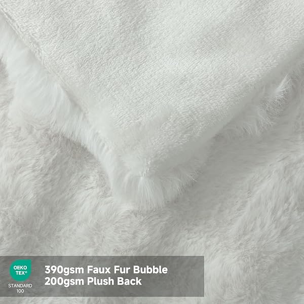 TIMICALDA HEATED BLANKET ELECTRIC THROW- 50″X60″ SOFT THICK BUBBLE ELECTRIC BLANKET FOR SOFA WITH 5 HEAT LEVELS & 4 HOURS AUTO-OFF OVERHEAT PROTECTION, WARM COZY GIFTS, CREAM