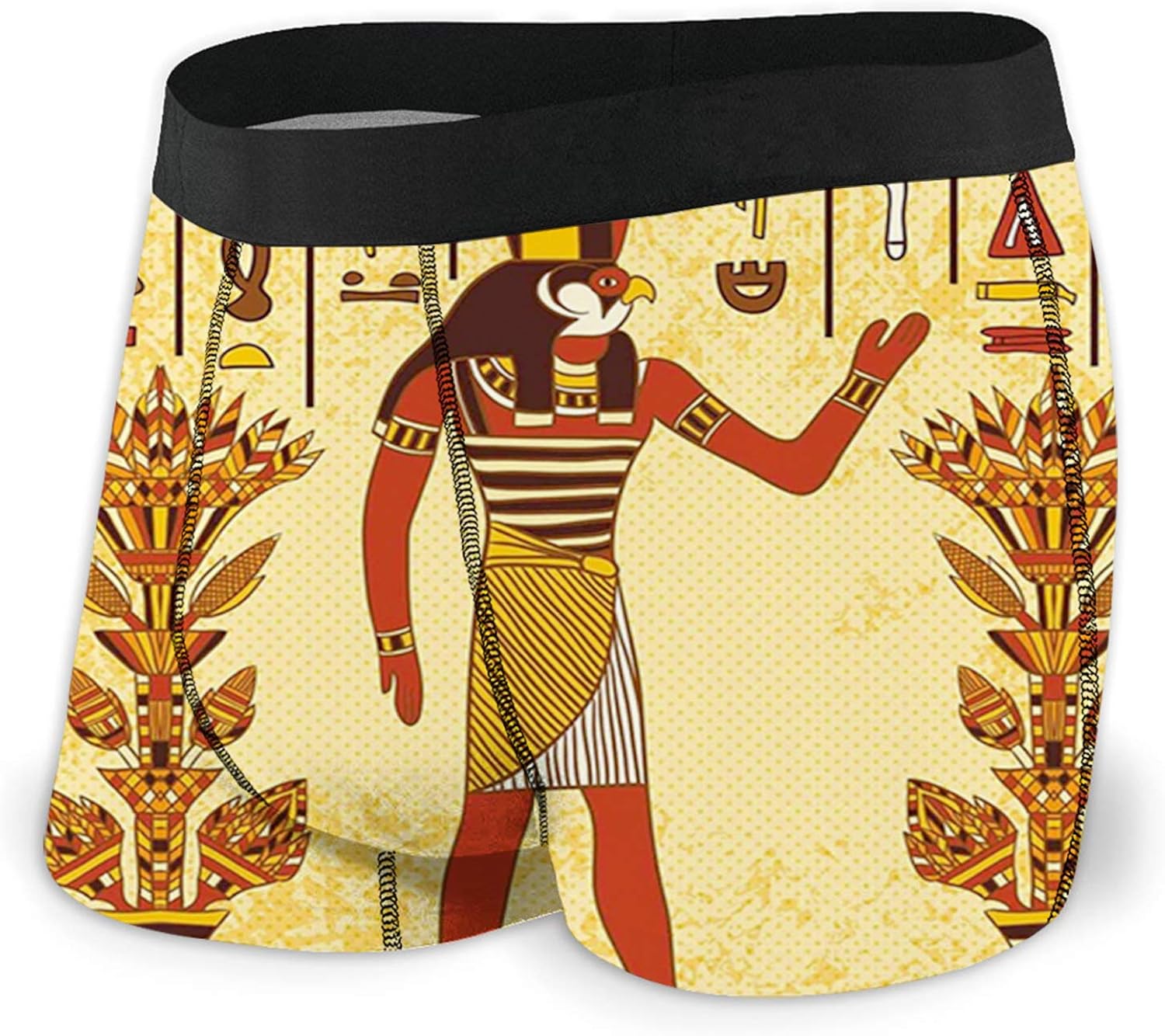 Mens Boxer Briefs Underwear, Ancient Egyptian Hieroglyph with Pharaoh