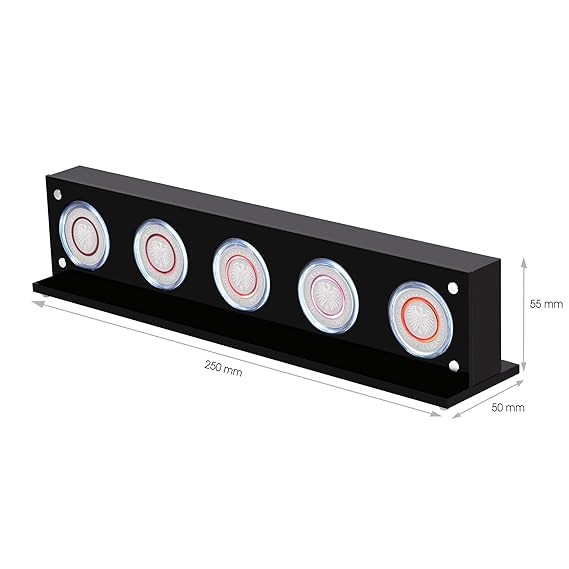 PolymerRing LED-Präsentationsbox für 5 x 5 Euro für Blauer Planet Erde 2016 Tropische und Subtropische Zone 2018 und alle Mün