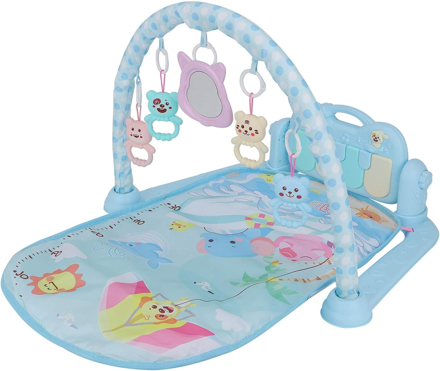 Baby Play Mat 4 in 1 Baby Toy Gym Floor Play Mat Play Gym Musical Activity Center for Age 06
