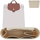 OAikor Felt Backpack Organizer Insert Compatible with Longchamp Lepliage M Backpack and More (Beige/MB)