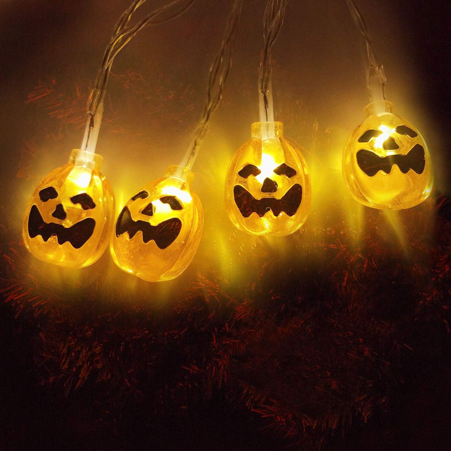 Halloween Pumpkin String Lights with Pumpkin 20 LEDs 9.4ft Fair Light