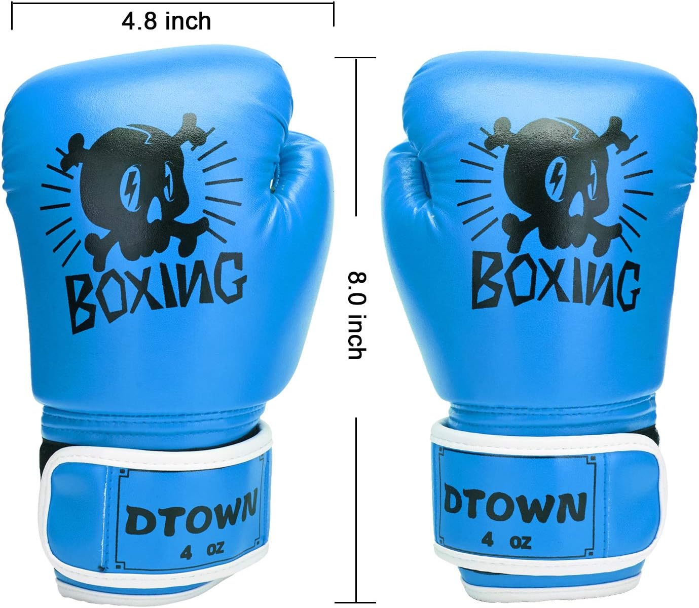 Dtown Kids Boxing Gloves 4oz 6oz Training Gloves for Toddler and Youth Age 3 to 11 Years PU Leather : Sports & Outdoors