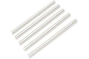 Smartsails M8 x 100mm，304 Stainless Steel Full Threaded Rod, Right Hand Thread (5 Pieces)