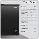 Baridi 199L Freestanding Chest Freezer with Adjustable Thermostat DH151 Black view 5