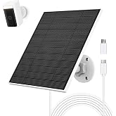 EverExceed 5W Solar Panel Compatible with Wyze Battery Cam Pro, Cam Outdoor V1, Cam Outdoor V2, Solar Panel for Wyze Camera with USB-C Port, Micro USB Adapter, Adjustable Wall Mount, IP65 Waterproof