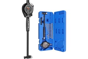 ALLmeter Cylinder Bore Gauge - 2-6 Inch Range, 0.001" Resolution, Self-Centering Dial, Includes 11 Standard Probes for Intern