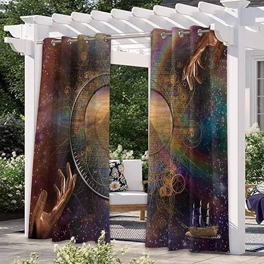 Anmaseven - Cortina mágica para exterior de patio, para cenador al aire