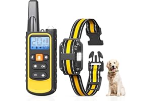 G-RECREATER G-RECREATER Shock Collar for Dogs, 2600ft 3 Modes Dog Trainging Collar, Waterproof Dog Shock Collar with Remote/Safe Lock/Anti-Lost Light/Vibration/Beep/Shock Collar for Small Medium Large Dogs 8-120lbs