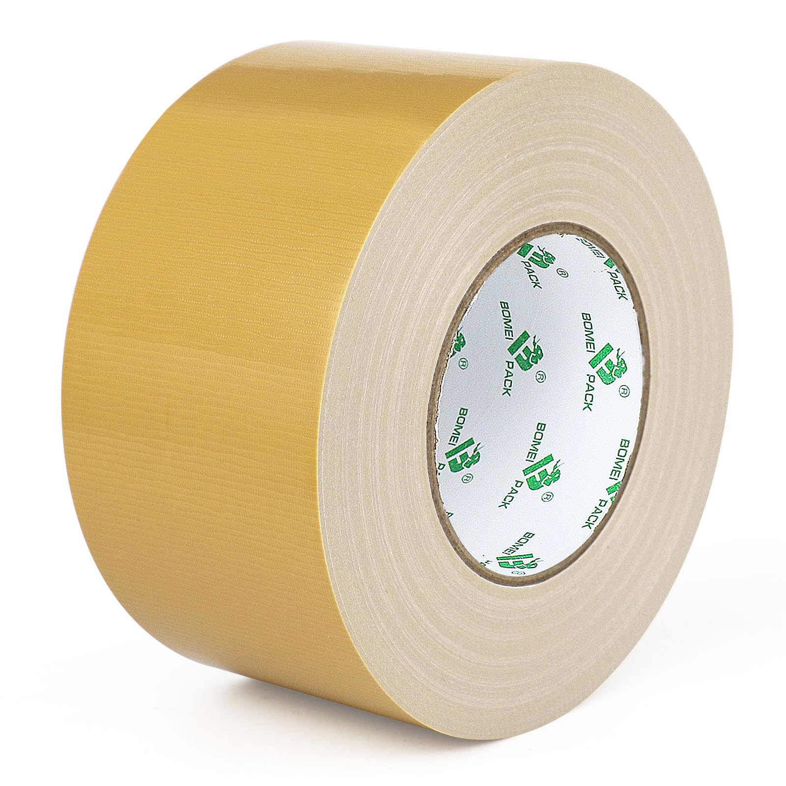 BOMEI PACK Brown Wide Duct Tape Reinforced 75mm x 50m Waterproof Heavy Duty Cloth Gaffer Tape brown for Ducts Pipelines Fixing Repairing,craft DIY,book repair,carpet seaming,Box Sealing,Bundling