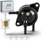 partszen 49040-7001 Fuel Pump Fit for Kawasaki FH580V FH601V FH500V FH661V | for FH381V FH430V FH451V FH531V FH541V FH601D FH641D FH641V Engine Lawn Mower with 49019-0027 Fuel Filter with Clamps