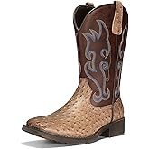 TruVeld Cowboy Boots for Men Square Toe Ostrich Western Boots Trendy and Fashionable Cowboy Boots for Men