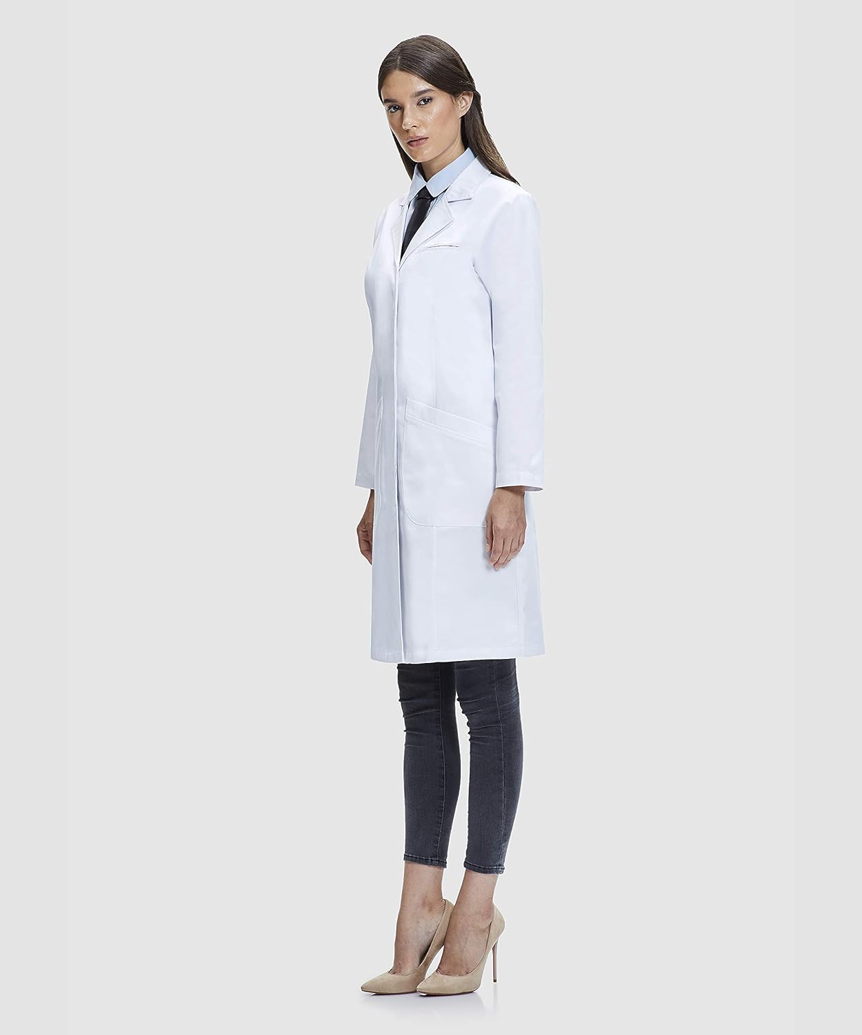 Lab Coats 100 Cotton Classic Fit James Womens Lab Coat 39 Inch Length Dr White Professional