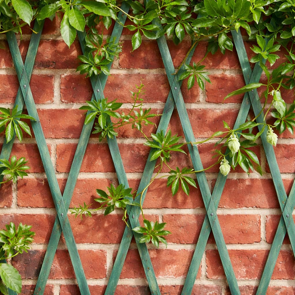 Garden Mile Sage Green Wooden Trellis Heavy Duty Wooden Trellis for Climbing Plants Support Panel for Flowers Decorative Garden Wall Trellis Fence Panels 180cm x 30cm