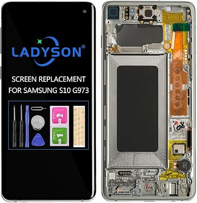 LADYSON AMOLED Screen for Samsung Galaxy S10 G973 LCD Display Touch Digitizer