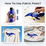 Nicpro Blue Fabric Paint 8.45 oz Permanent for Clothes Furniture Upholstery view 5