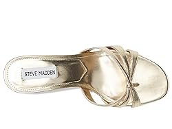 Steve Madden Women's Cary Heeled Sandal, Gold