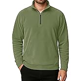Askdeer Men's Quarter Zip Pullover Mock Neck Polar Fleece Sweatshirt Thermal Winter Sweater with Pocket