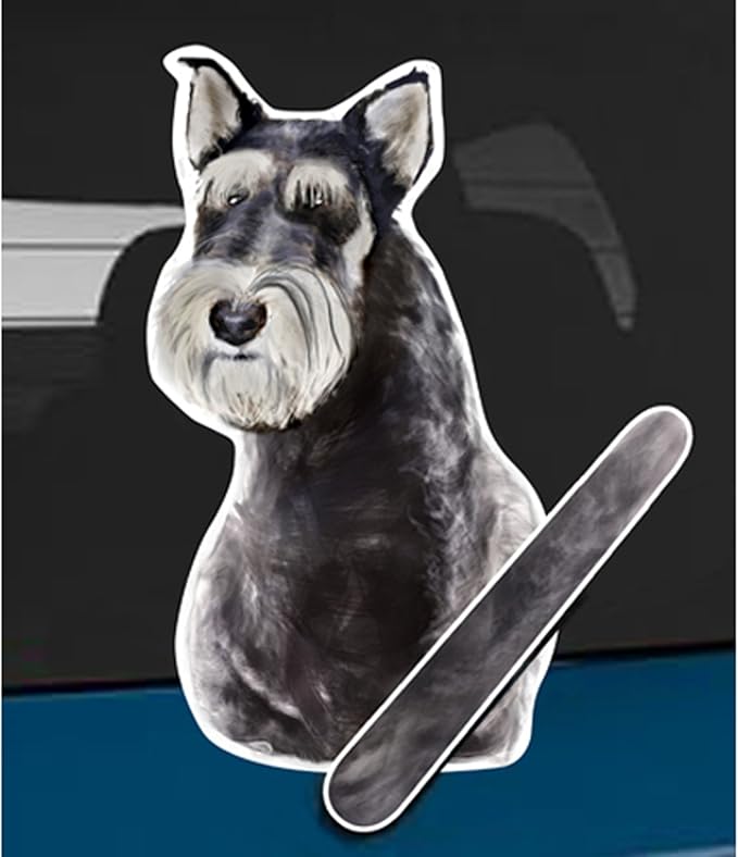 Wagging Wipers Schnauzer Dog car Rear Wiper Sticker Decal