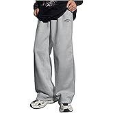 QJQ Boy's Wide Leg Elastic Sweatpants High Waisted Baggy Pants Streetwear Teen Joggers Trendy Trousers Streetwear 2026