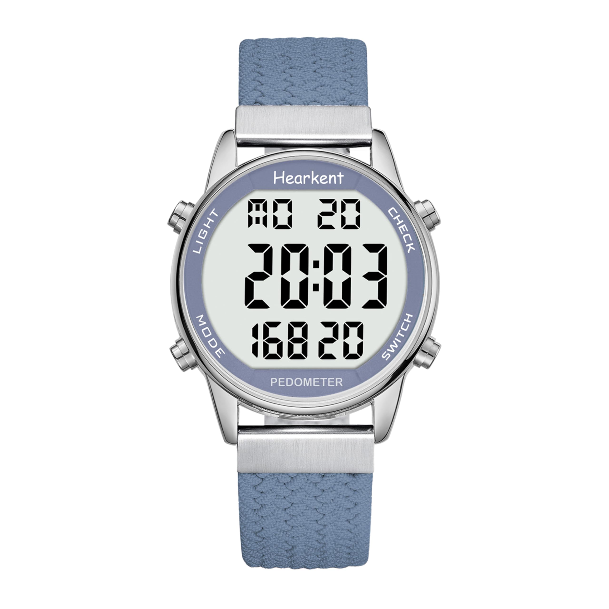 Hearkent Pedometer Watch for Women, Step Tracker with Calories Counter, Non Bluetooth, 30M Waterproof, LCD Large Number Display Wrist Watch for Walking and Daily Activity(Blue)