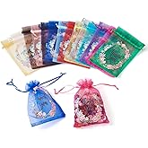 KISSITTY 28pcs Thank you Organza Bags Wedding Party Favor Storage Bags 4x6 Inch Drawstring Jewelry Gift Wrapping Pouches for Christmas Thanksgiving Small Presents Bracelets Packaging